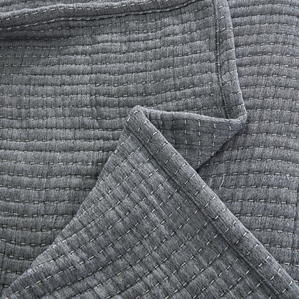 Washed cotton quilted fabric