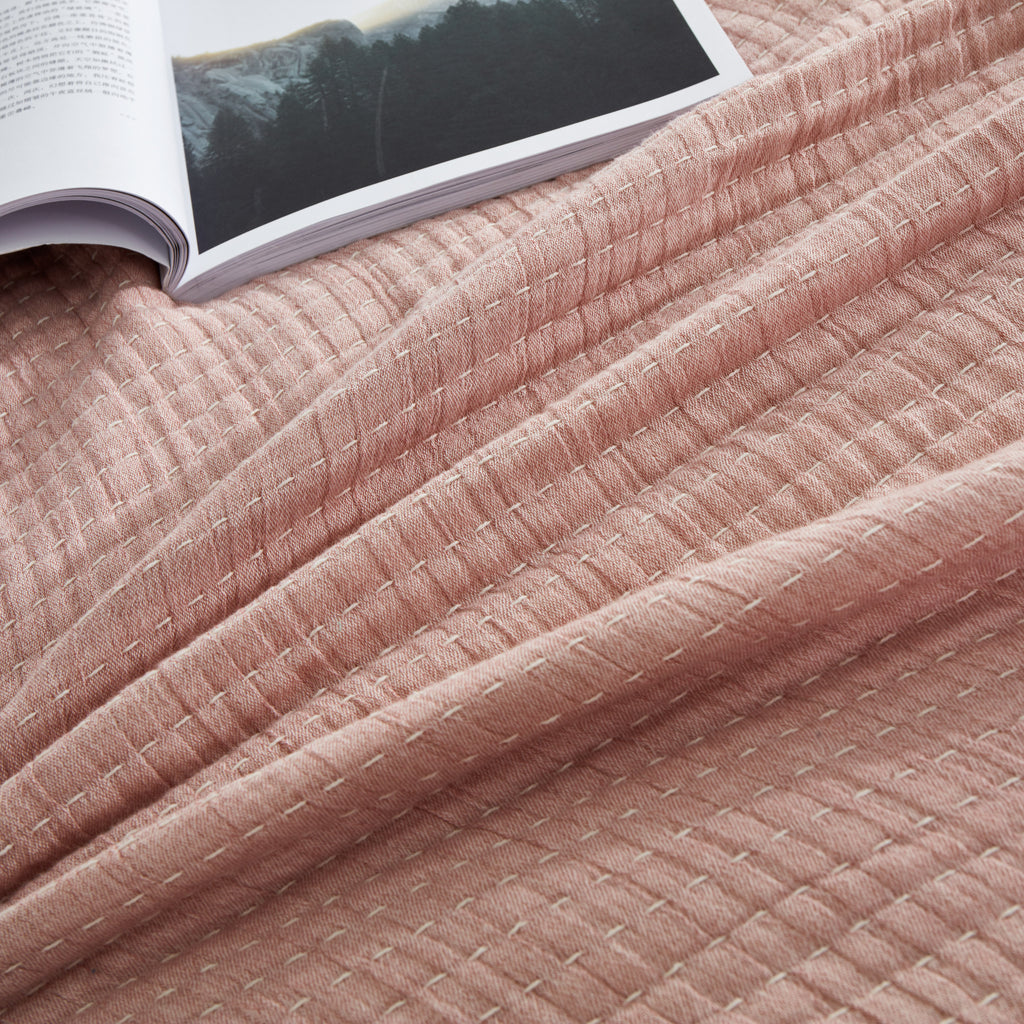Washed cotton quilted fabric