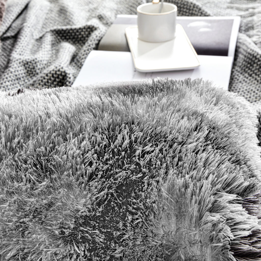Solid Color Fuzzy Pillow, Cozy Home Decor Cushion