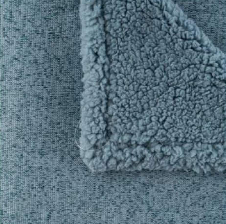 MELANGE JERSEY WITH SHERPA BACKING