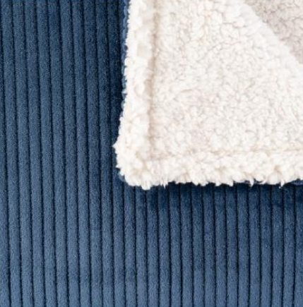 CORD FLANNEL WITH SHERPA BACKING