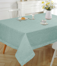 220gsm Medallion cross dye jacquard table cloth -polyester