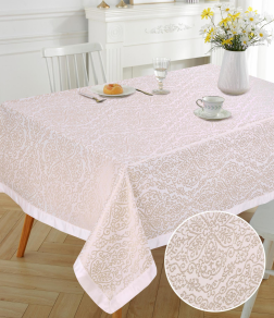 220gsm Medallion cross dye jacquard table cloth -polyester