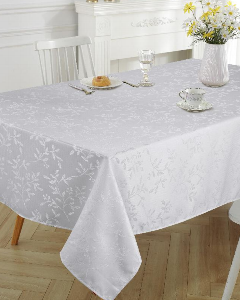 220gsm flower cross dye jacquard table cloth- polyester