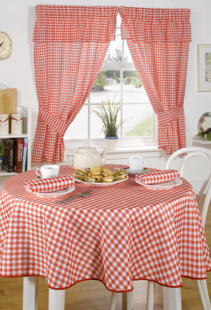 MOLLY kitchen curtain+table cloth+napkin-printed polyester