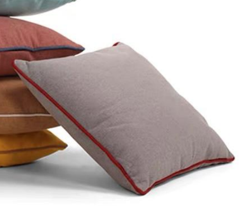 Cross dye micro Linen look 230gsm cushion with self fabric piping