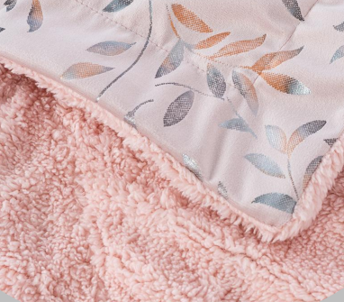 Foil printing velvet with sherpa -poly