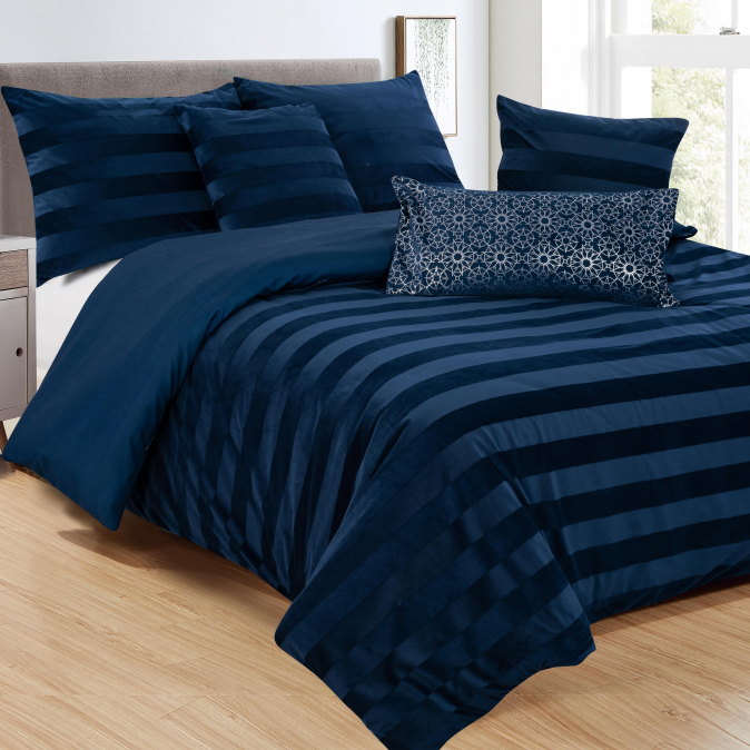 Stripe velvet-poly