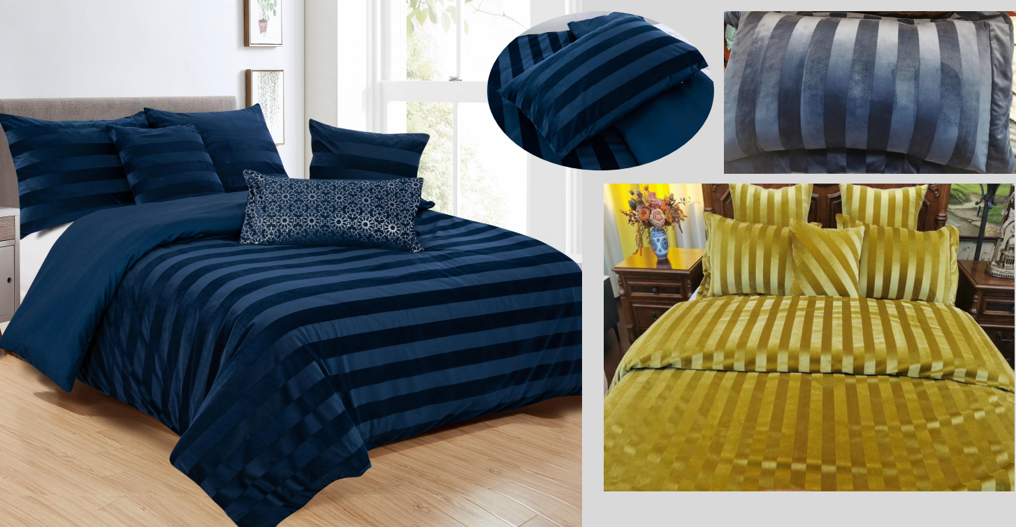 Stripe velvet-poly
