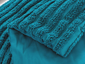Poly clipped jacquard