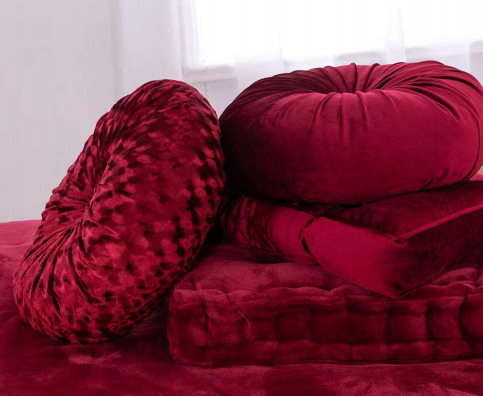 poly velvet , brushed flower