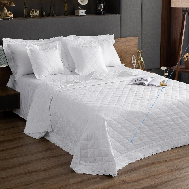 Quilted bedcover –110x90/40’s 100%cotton front &reverse +120gsm down alternative soft filling