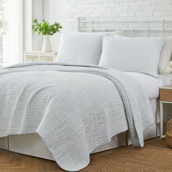 140gsm poly jersey melange +120gsm poly fill+85gsm washed plain MF Bed cover Backing fabric option 2 for winter：Sherpa