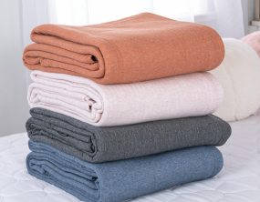 Jacquard 100% cotton shell 290-300gsm melange Jersy with soft poly filling yarn