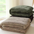 FLANNEL COMFORTER WITH CROSS STITCHING EMBROIDERY