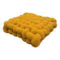 Teddy fleece woven grid seat cushion