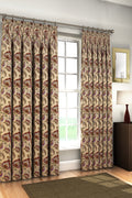 Vintage Jacobean Floral Pencil Pleat Blackout Curtains