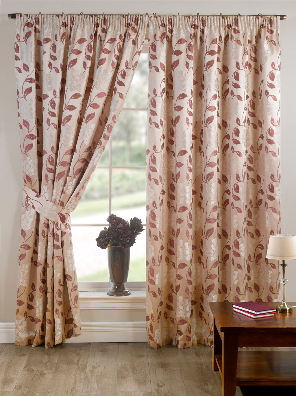 Classic Country Floral Jacquard Blackout Curtains