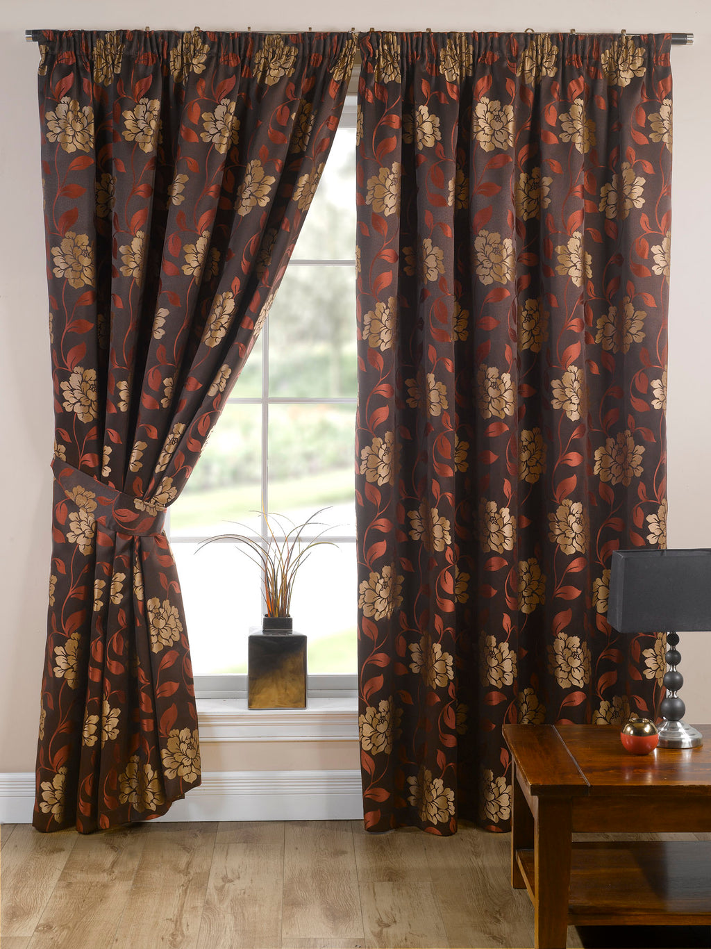 Classic Country Floral Jacquard Blackout Curtains