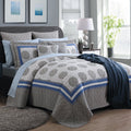 Vintage Bohemian Circle Print Quilted Bedspread