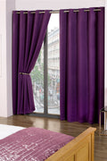 Multi-Color Solid Eyelet Blackout Curtains