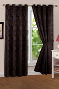 Embossed Geometric Oval Jacquard Eyelet Blackout Curtains