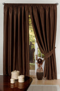 Satin Textured Pencil Pleat Blackout Curtains