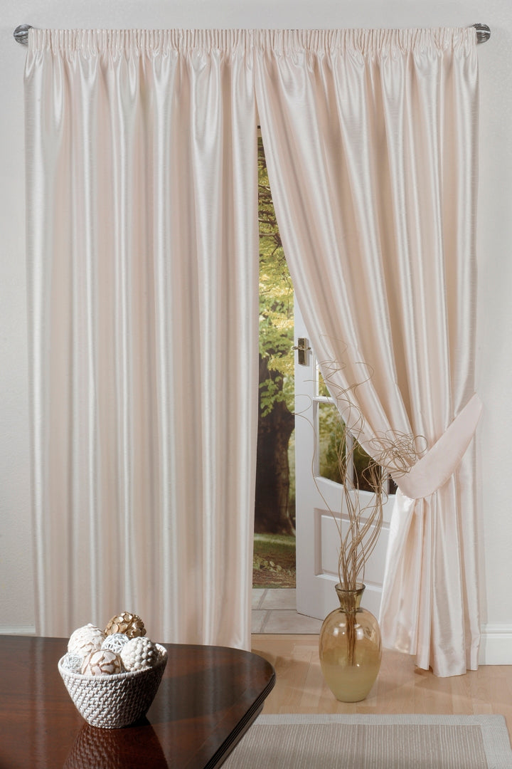 Satin Textured Pencil Pleat Blackout Curtains