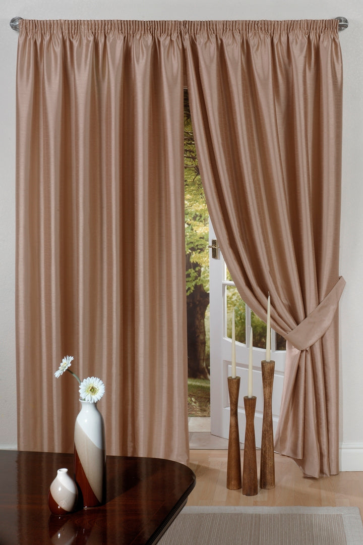 Satin Textured Pencil Pleat Blackout Curtains