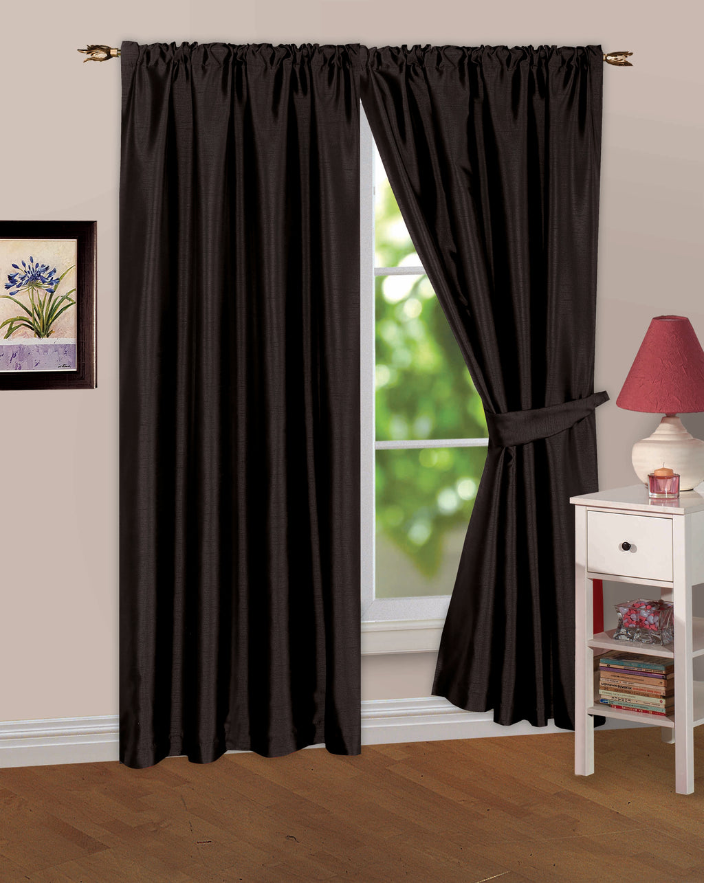 Plain Satin Pleated Blackout Curtain
