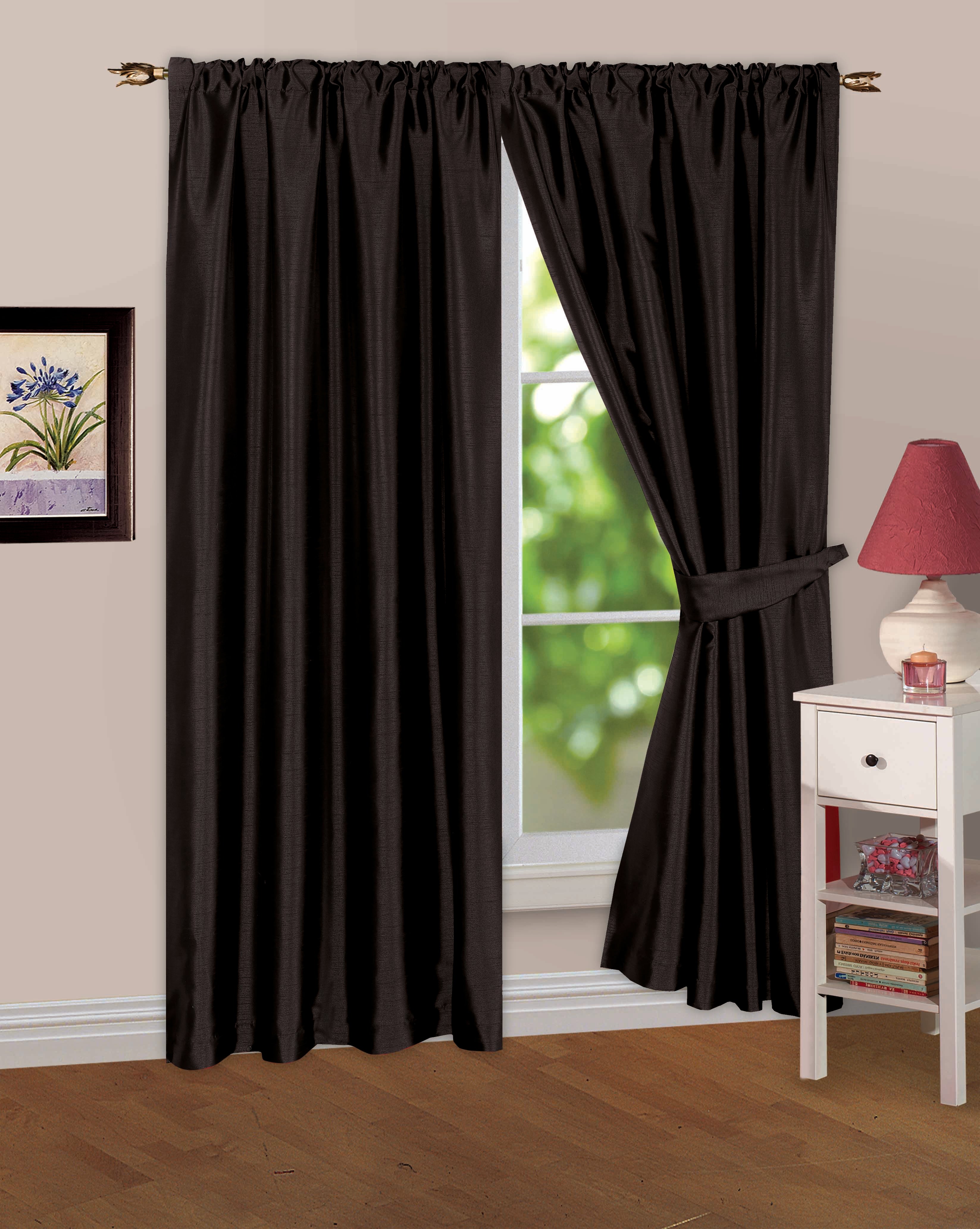 Plain Satin Pleated Blackout Curtain
