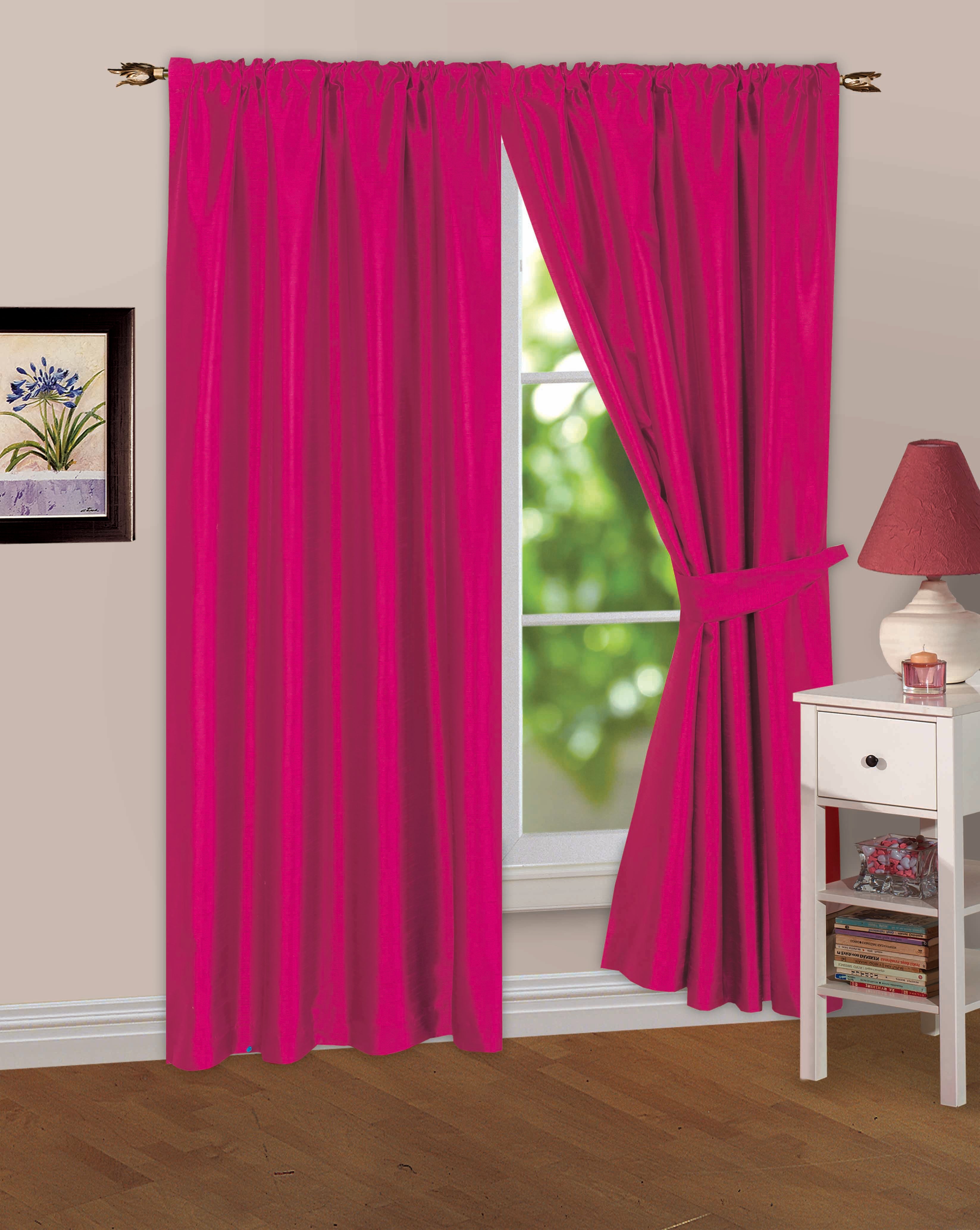Plain Satin Pleated Blackout Curtain