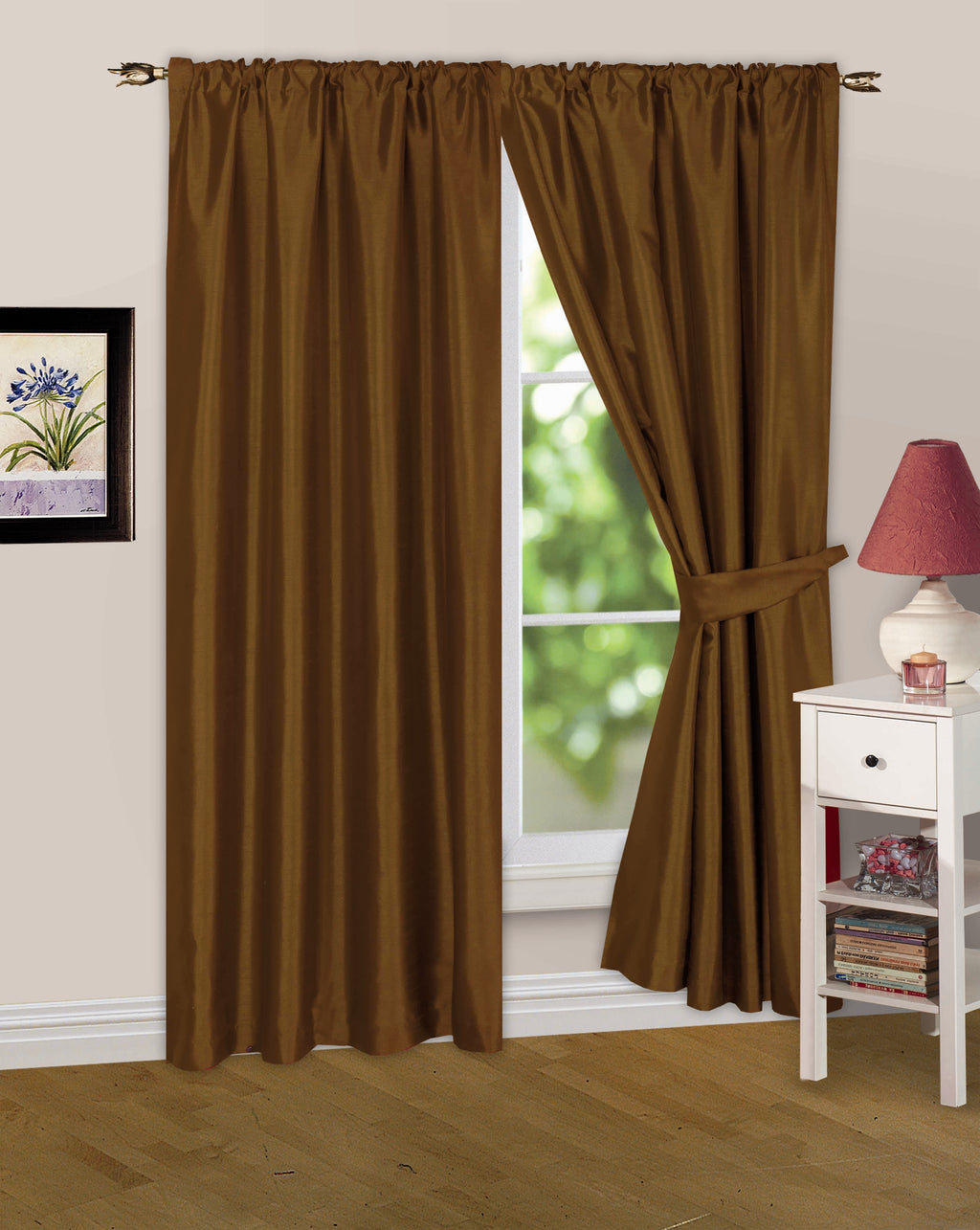 Plain Satin Pleated Blackout Curtain