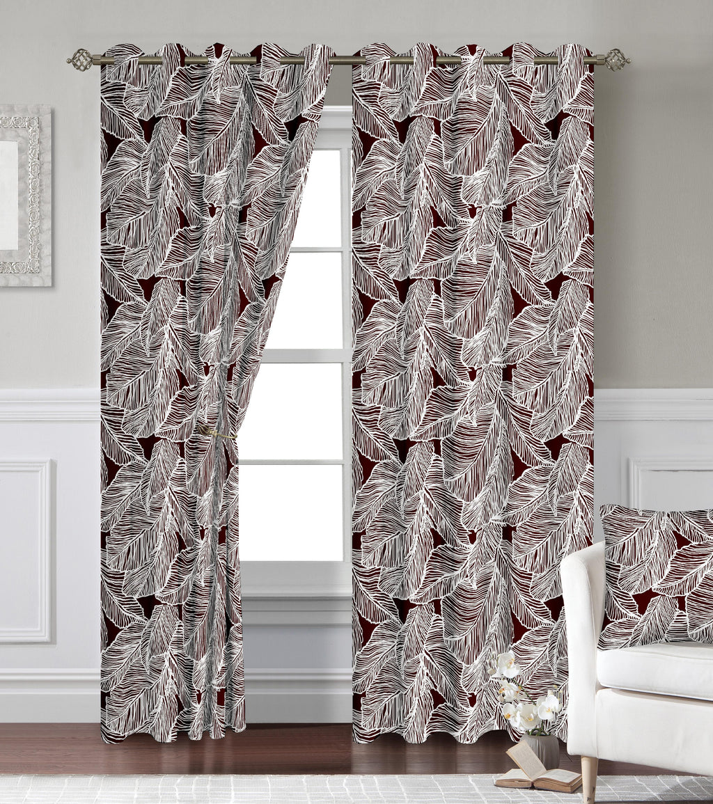 Geometric Triangle Printed Eyelet Blackout Curtains, Modern Tri Color Block Thermal Insulated Window Drapes Multiple Colors for Bedroom Living Room