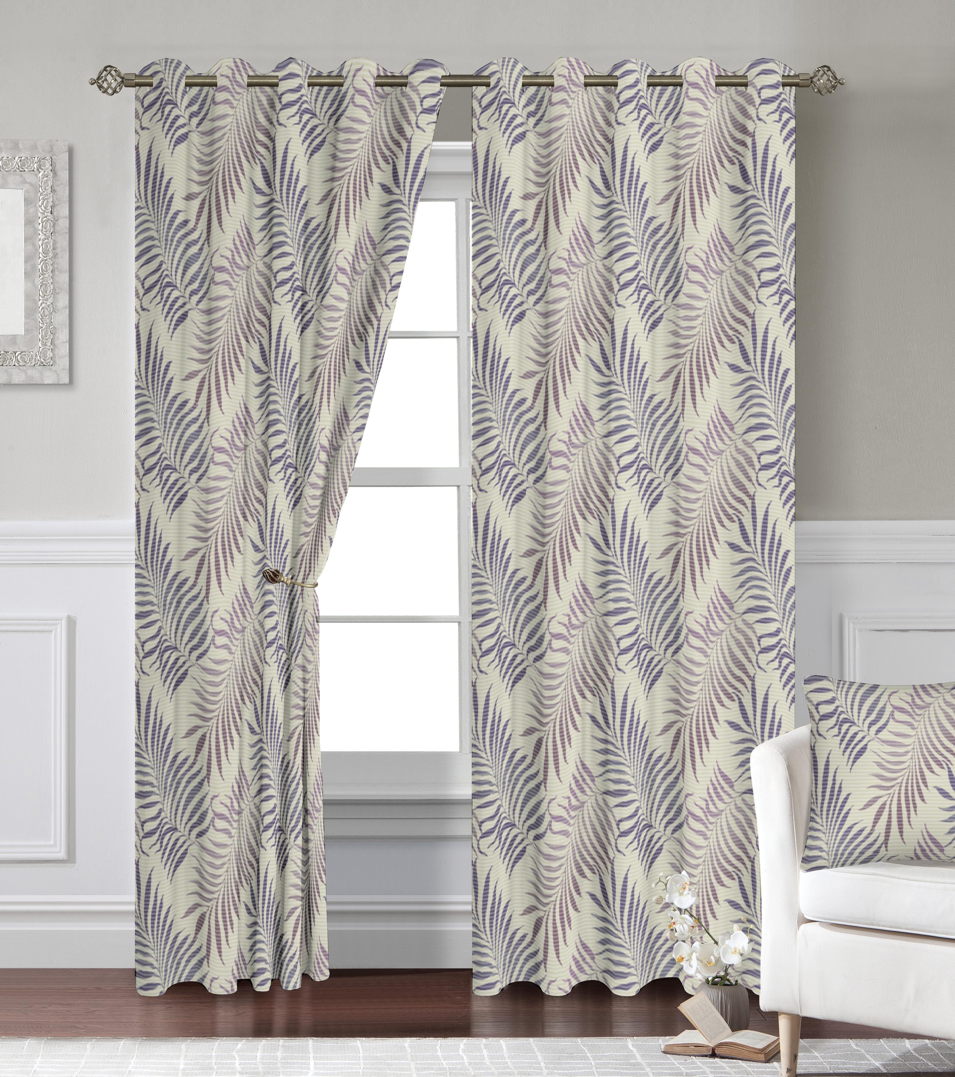 Geometric Triangle Printed Eyelet Blackout Curtains, Modern Tri Color Block Thermal Insulated Window Drapes Multiple Colors for Bedroom Living Room