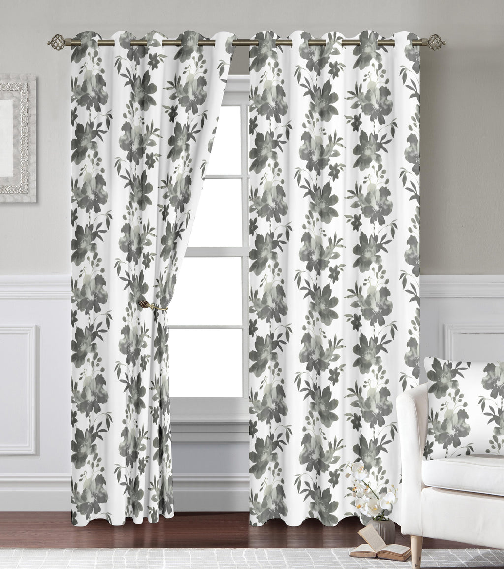 Geometric Triangle Printed Eyelet Blackout Curtains, Modern Tri Color Block Thermal Insulated Window Drapes Multiple Colors for Bedroom Living Room